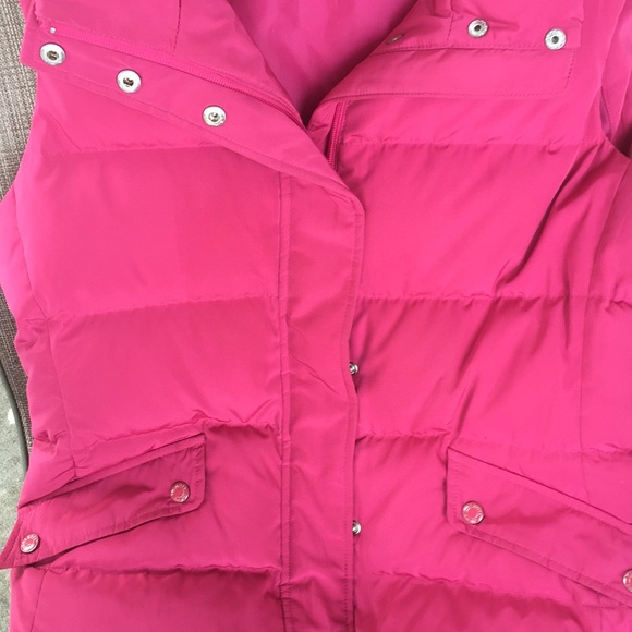 Talbots 🌹puffer vest coat mauve pink zip/snap - Picture 8 of 8